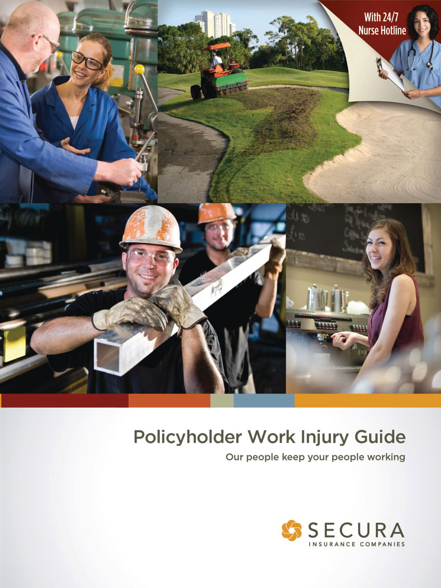 Work Injury Guide Folder with Poster, Stickers, and Wallet Cards